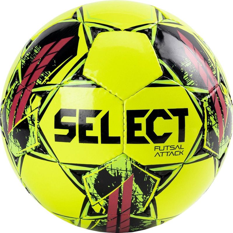 Select - Futsal Attack V22 - Voetbal - Geel - PU Materiaal - Butyl Binnenbal