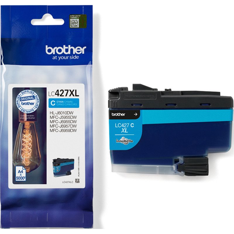 Cartouche Brother LC427XL couleurs séparées haute capacité pour imprimante jet d'encre