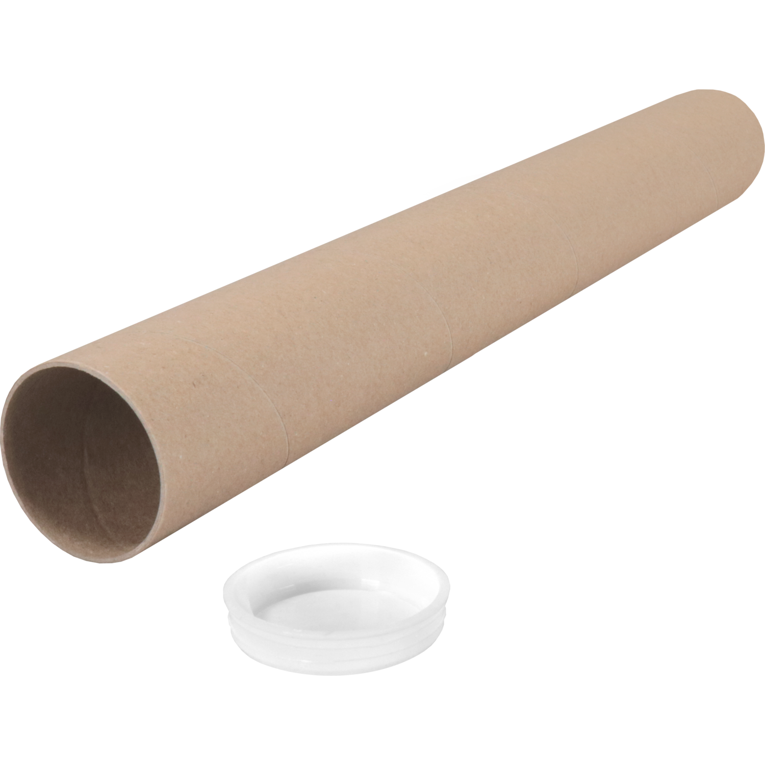 Koker, Karton, met dop, rond, Ø 50mm, 450mm, bruin