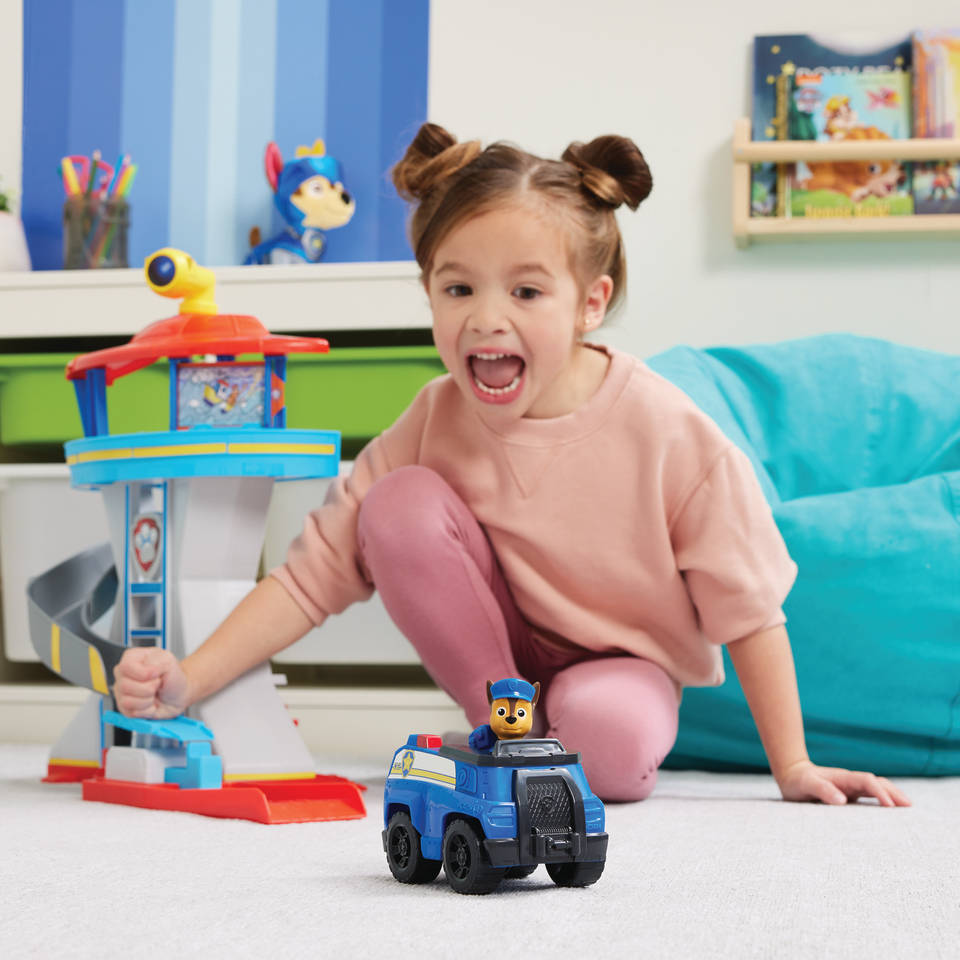 PAW Patrol uitkijktoren speelset met voertuigwerper