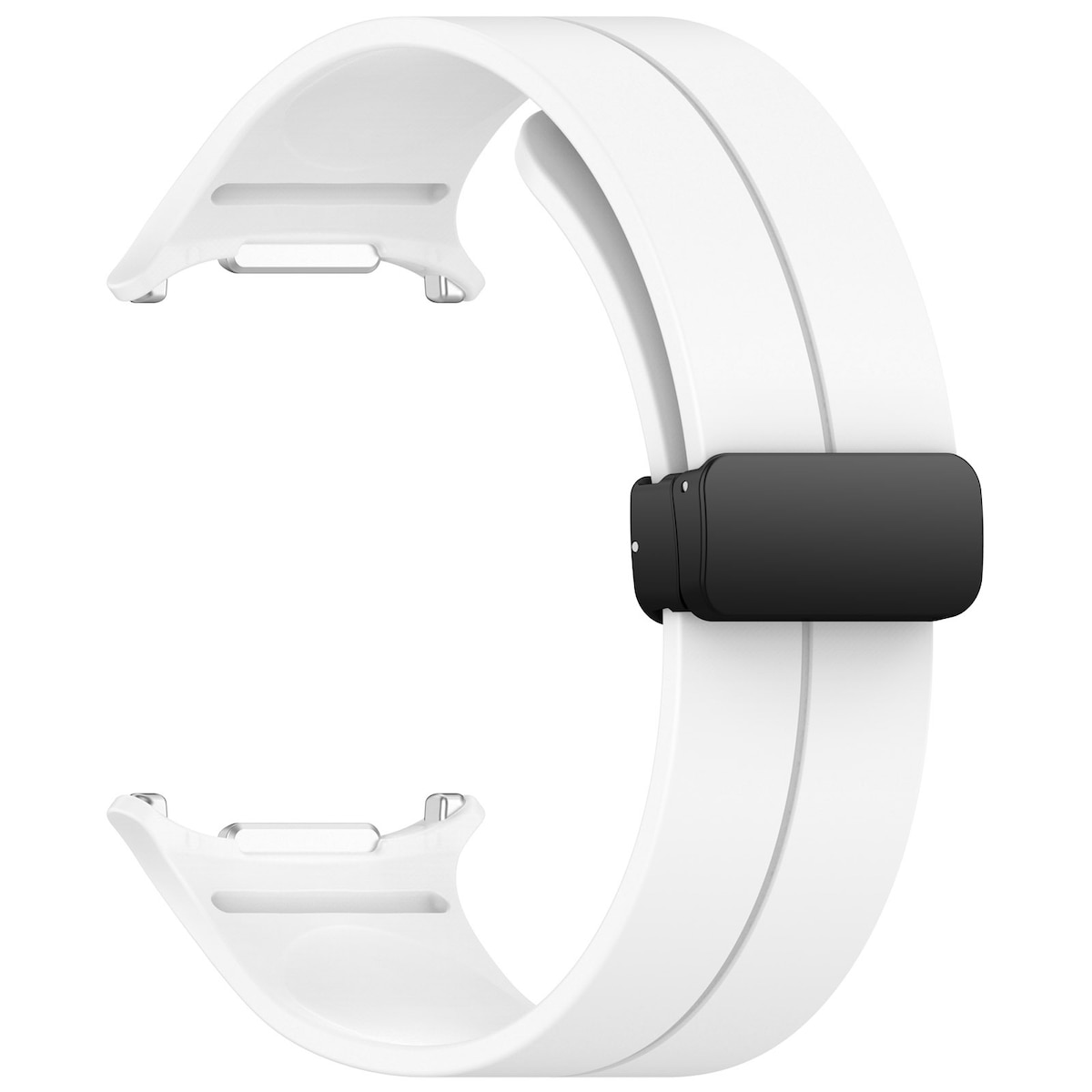 Samsung Watch Ultra Groove Magnetic Folding Spenne Strap 24mm Hvit
