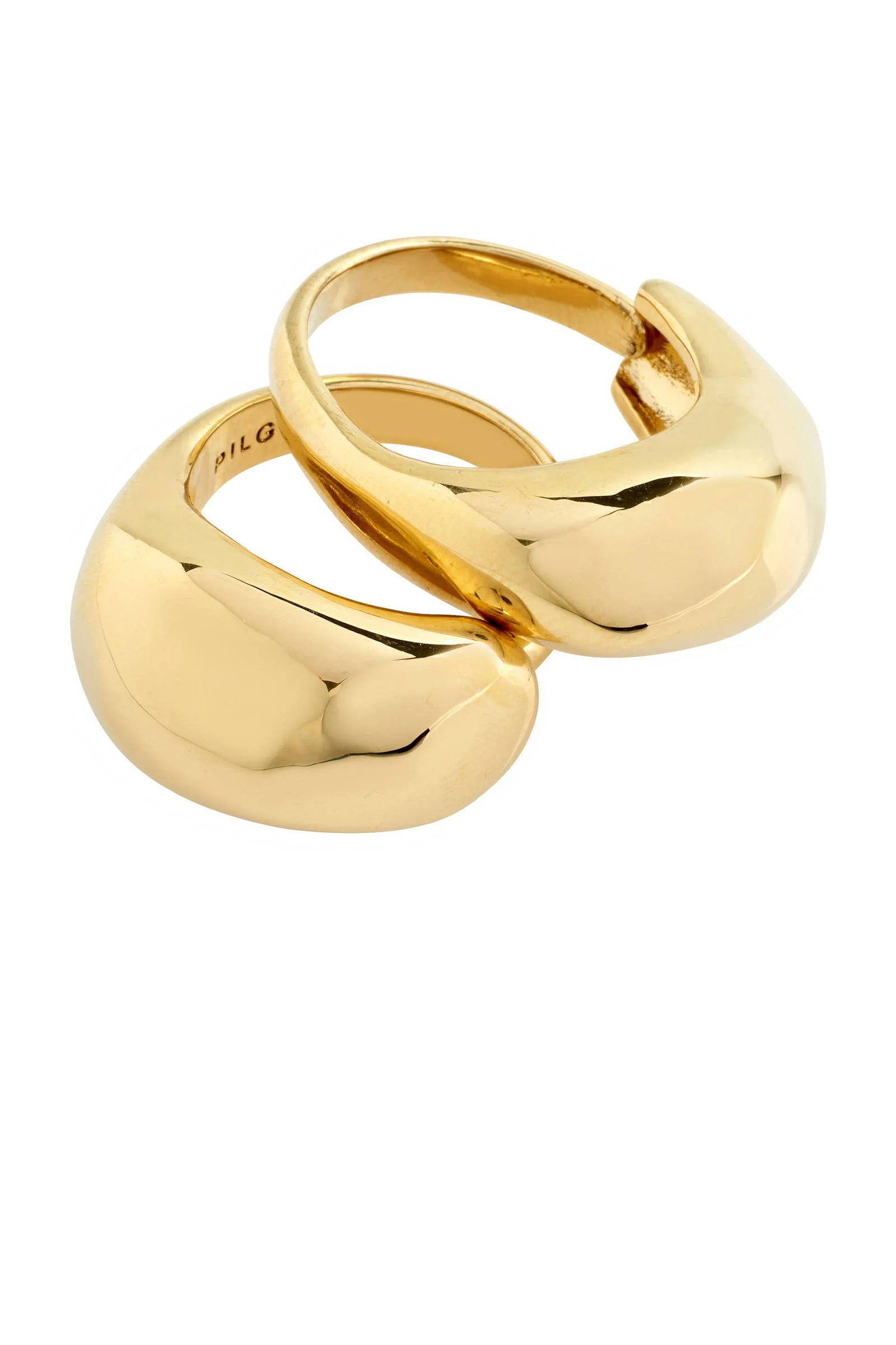PILGRIM gold plated ring Light - set van 2