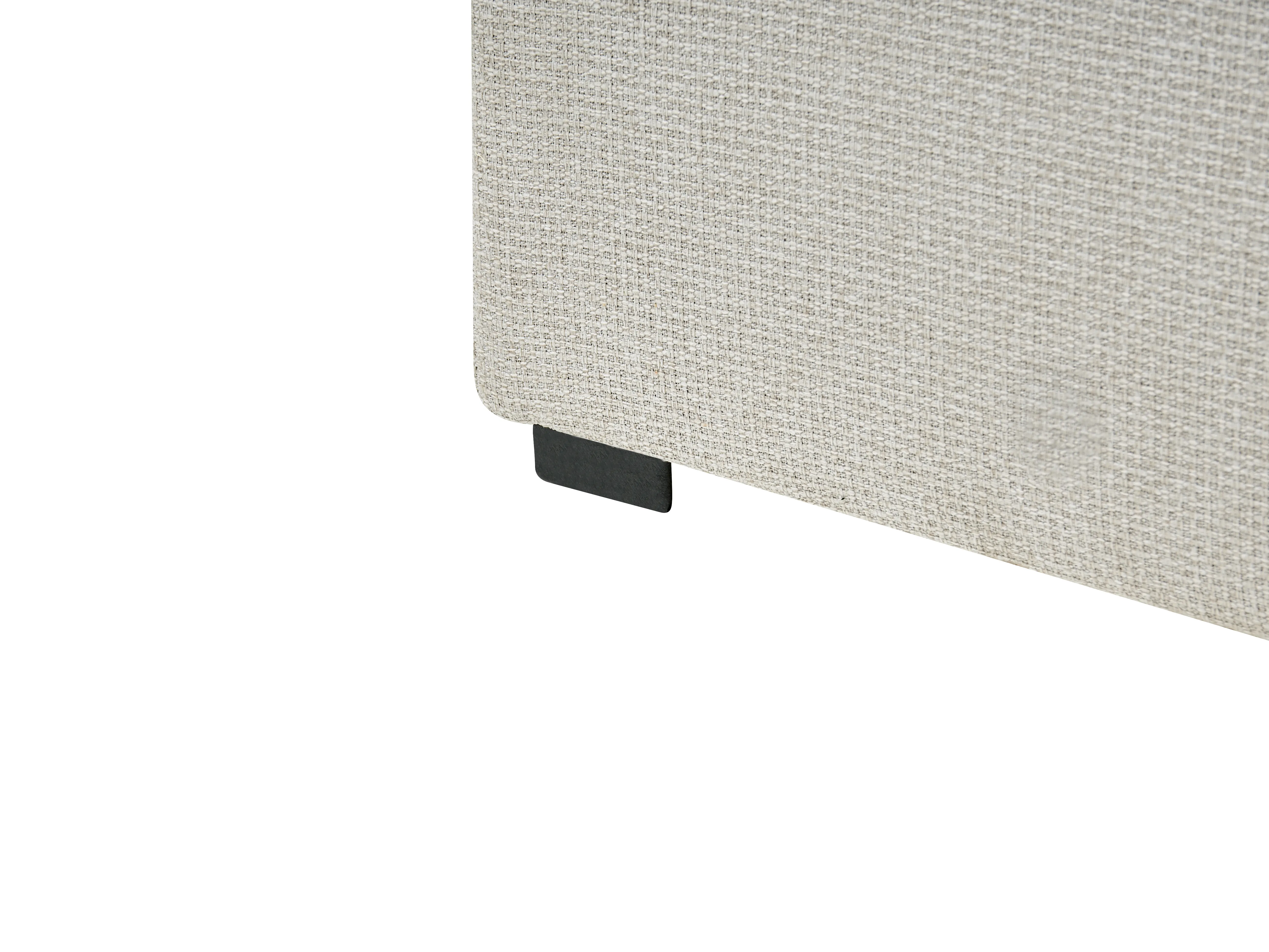 Boxspring met opbergruimte Stof BARONET 180 x 200 cm Gebroken wit