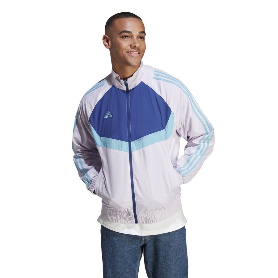 adidas Veste Tiro Woven - Argenté/Bleu