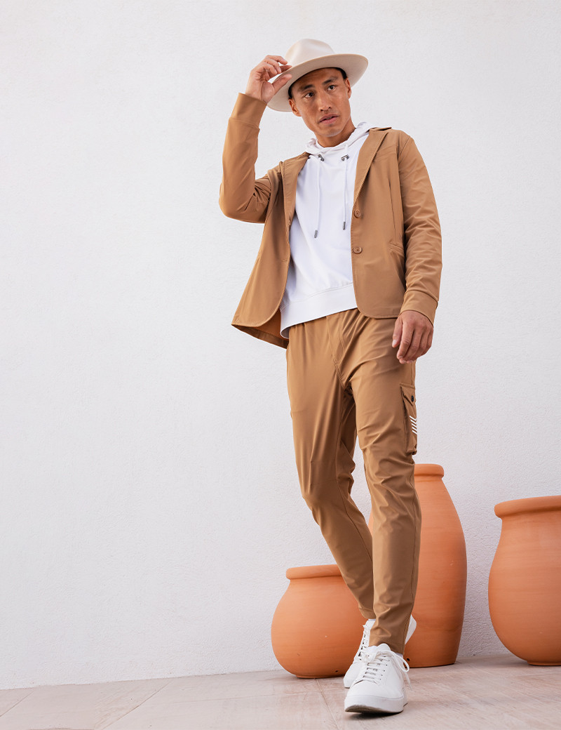 HBT BLAZER ANDY MARRON HOMME