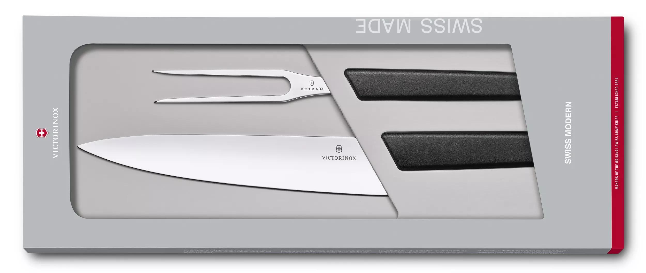 Swiss Modern Tranchier-Set, 2-teilig-schwarz