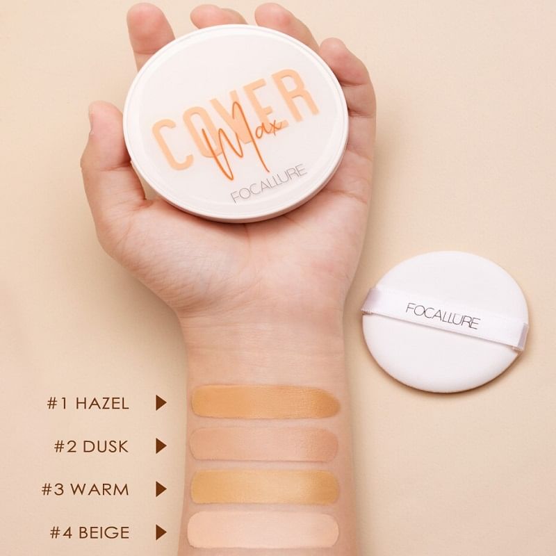 FOCALLURE - COVERMAX Longlisting Cushion Foundation - 4 kleuren