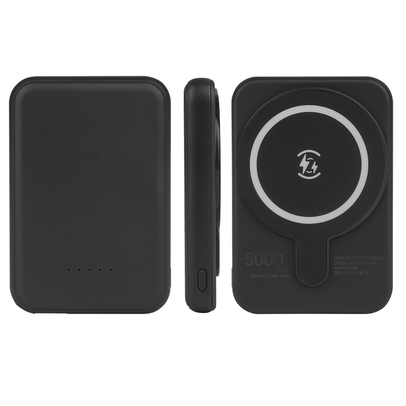 Onamaste Batterie externe 5000 mah magsafe noire