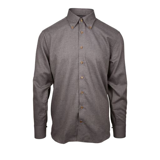 Nordstrand Brushed Plain Skjorte, Grey, 40