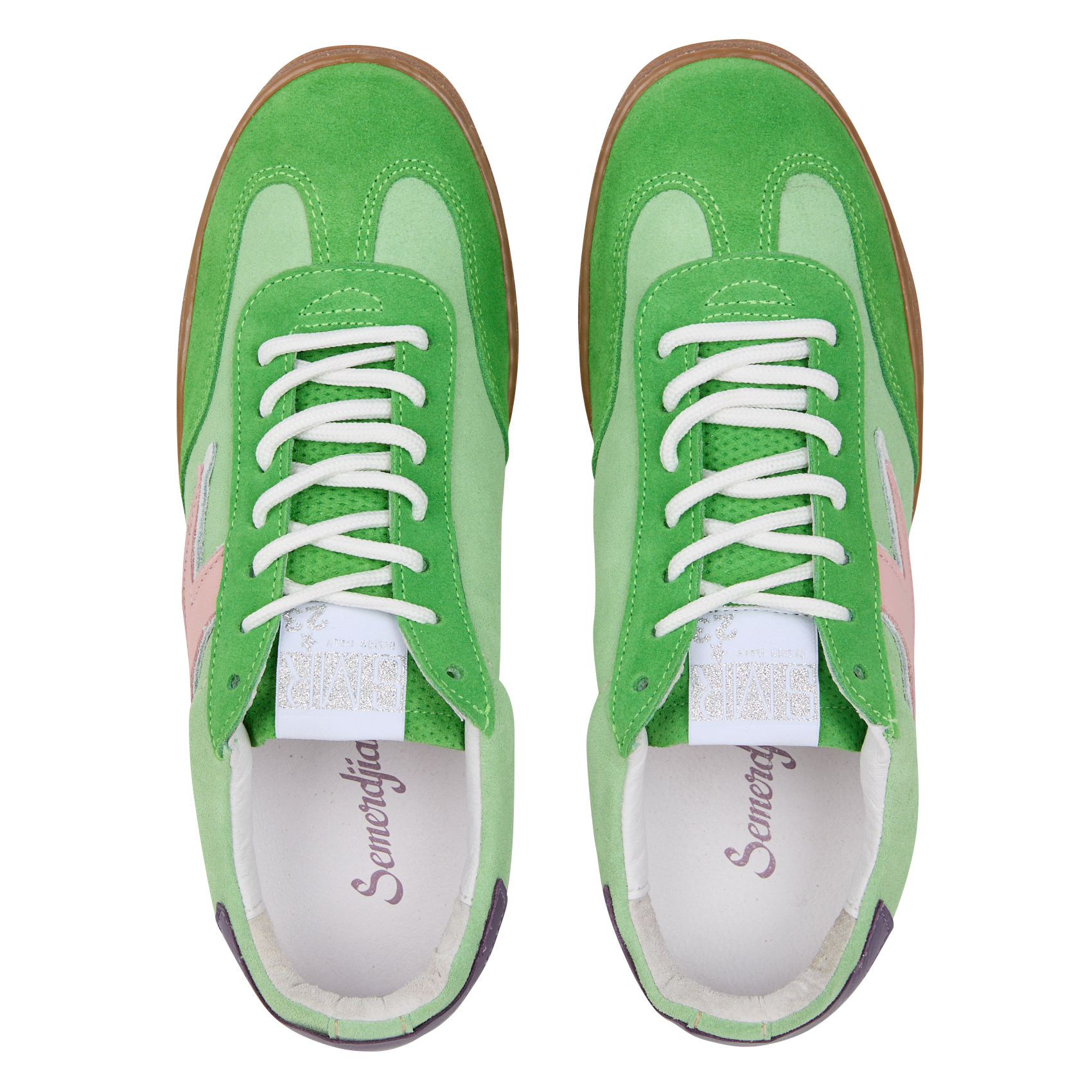 RISY - Baskets basses en cuir velours | Vert