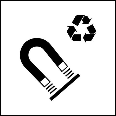 Panneau Recyclage - Acier magnétique - PI PF 064 - ISO 7001