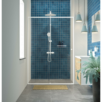 Tiger Reverse Meubelset 60 cm met 2 lades Naturel eik / Mat wit inclusief Quadro wastafel Hoogglans wit