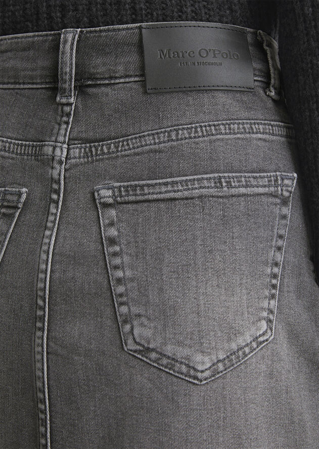 Marc O’Polo Denim Skirt, high waist, regular le Dark grey lefthand wash