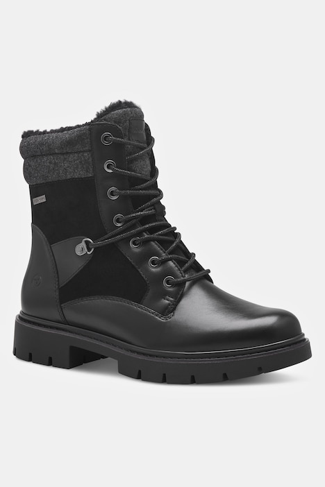 Tamaris Leder-Stiefeletten, Wechselfußbett, Komfortweite