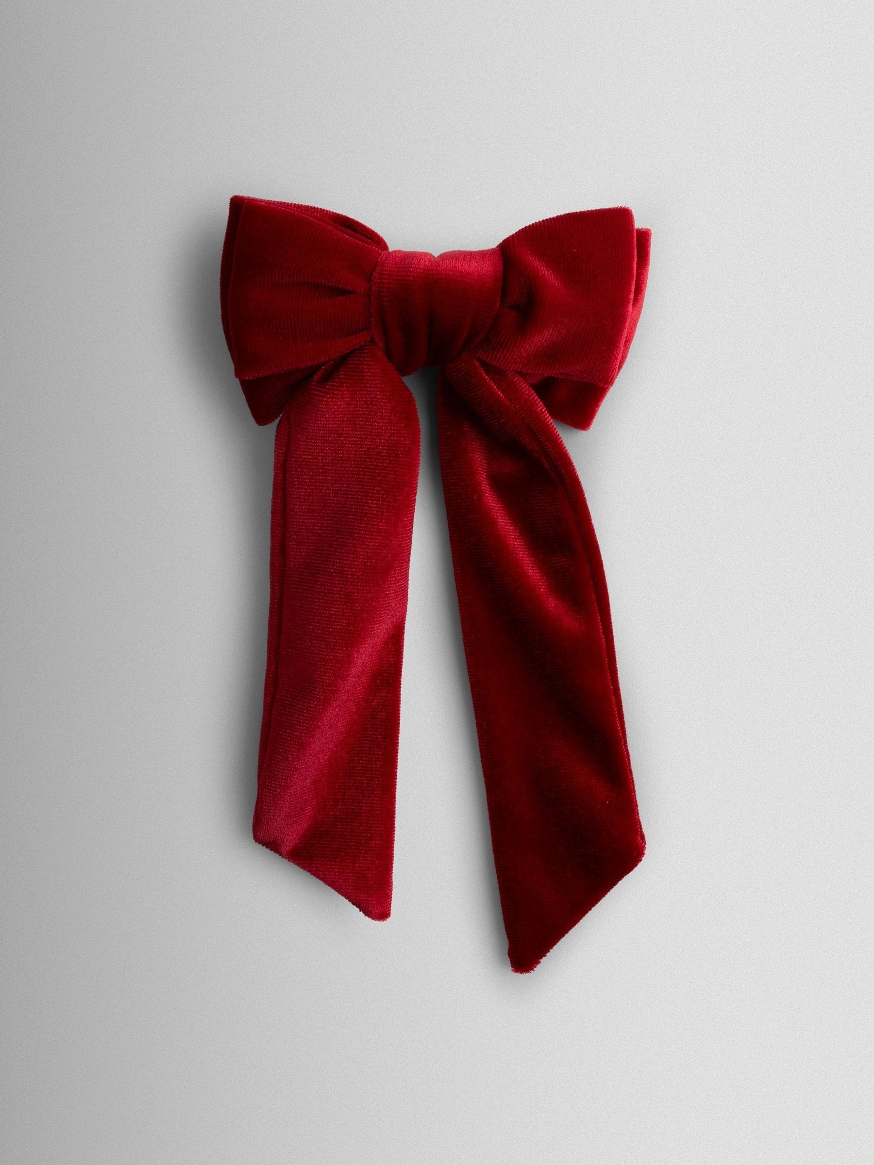 Rood - JoJo Maman Bébé Double Bow Hair Clip