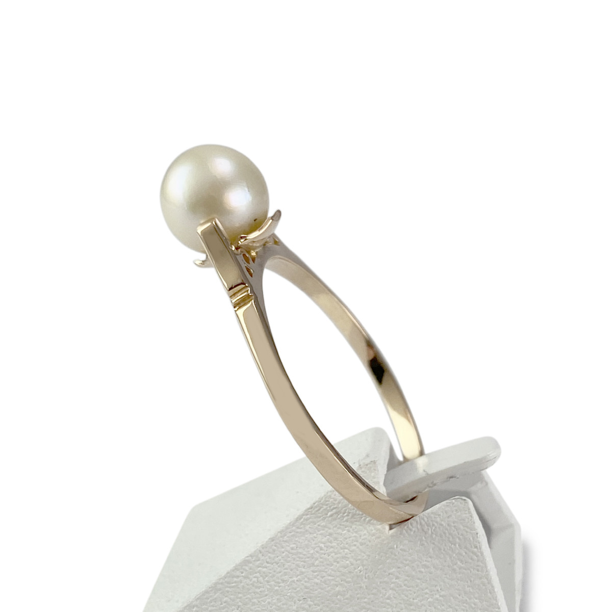 Bague d'occasion or 750 jaune perle de culture