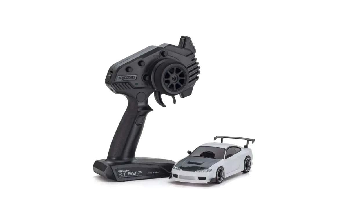 Mini-Z MA020 Nissan Silvia S15 GT 1:27, Weiss, ARTR<br>AWD Mini-Z-Modell mit Driftreifen im Fertigset