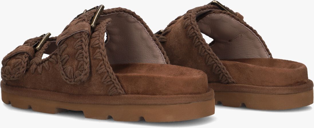 bruine mou slippers low bio sandal 2buckles monoch