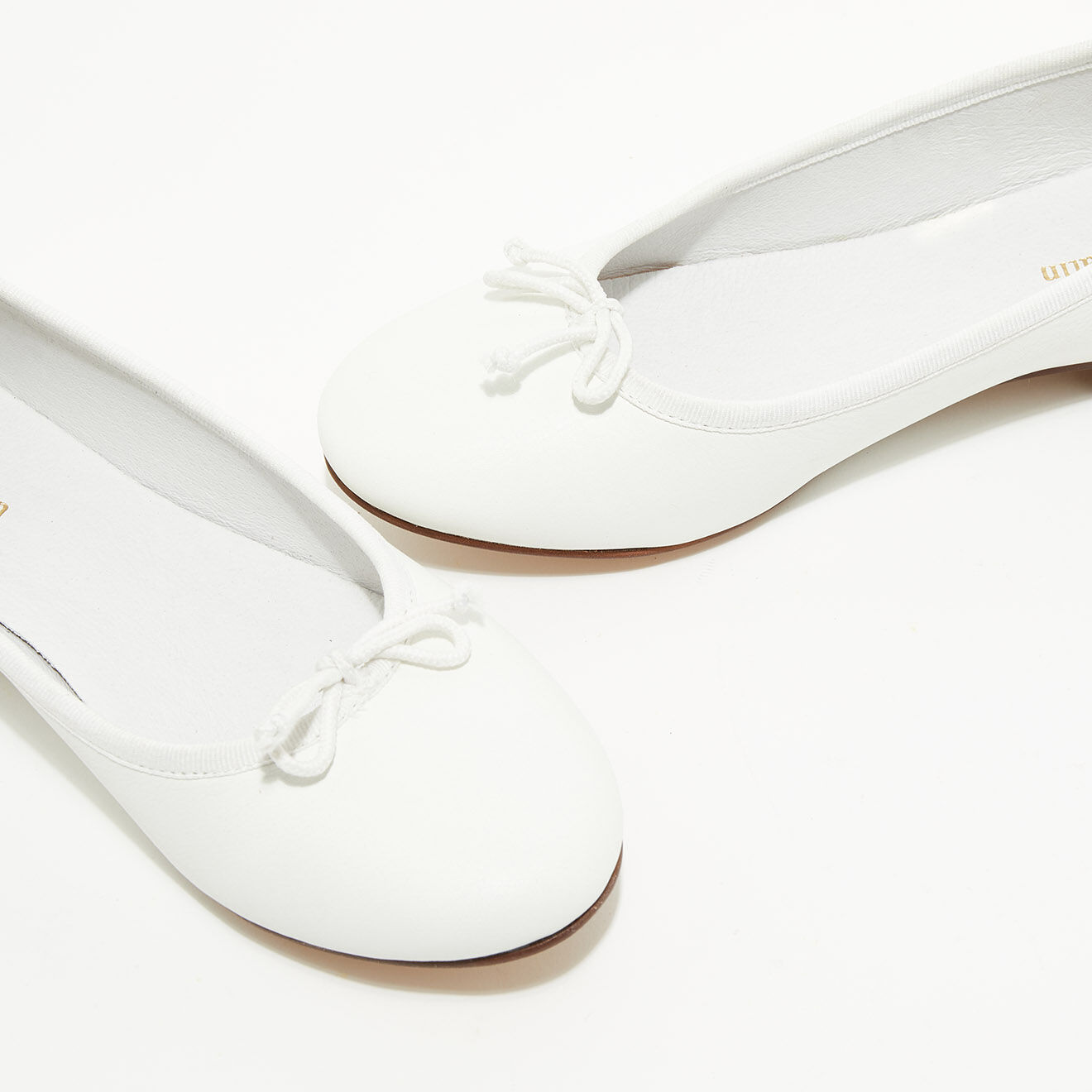 Quartier Latin Ballerines en Cuir Jeanne blanches