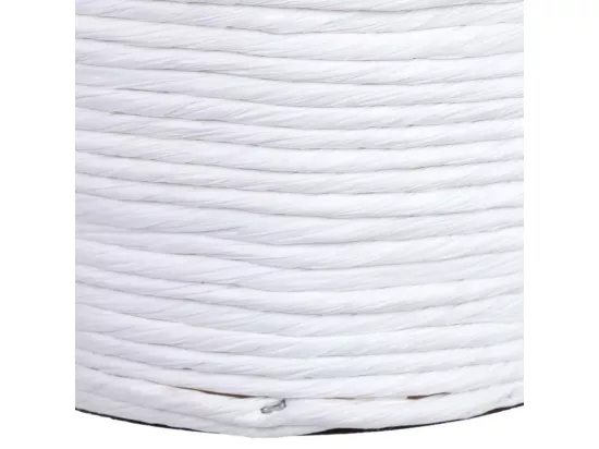Panier rond en osier blanc 23x23x12h cm