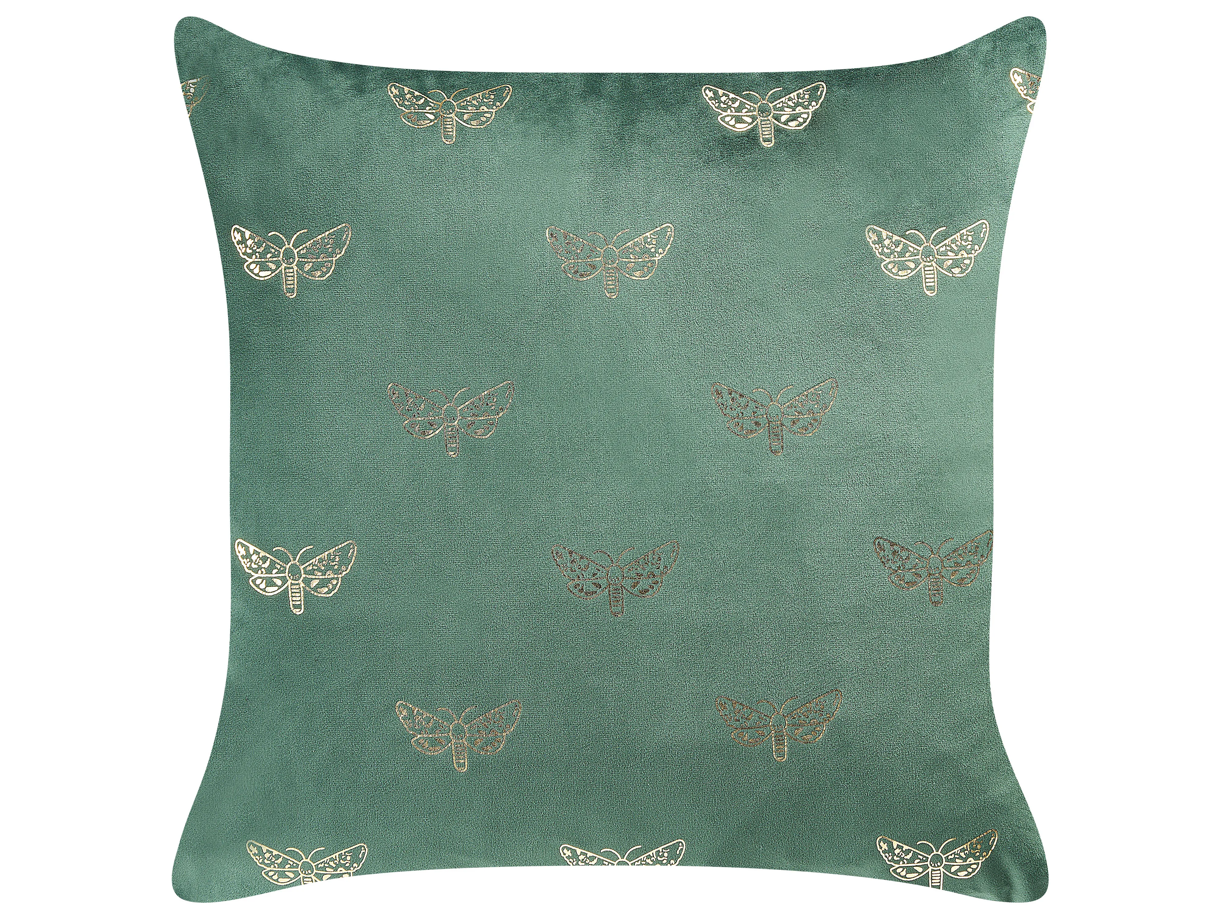 Set van 2 sierkussens YUZURI Fluweel 45 x 45 cm Smaragdgroen dierenprint