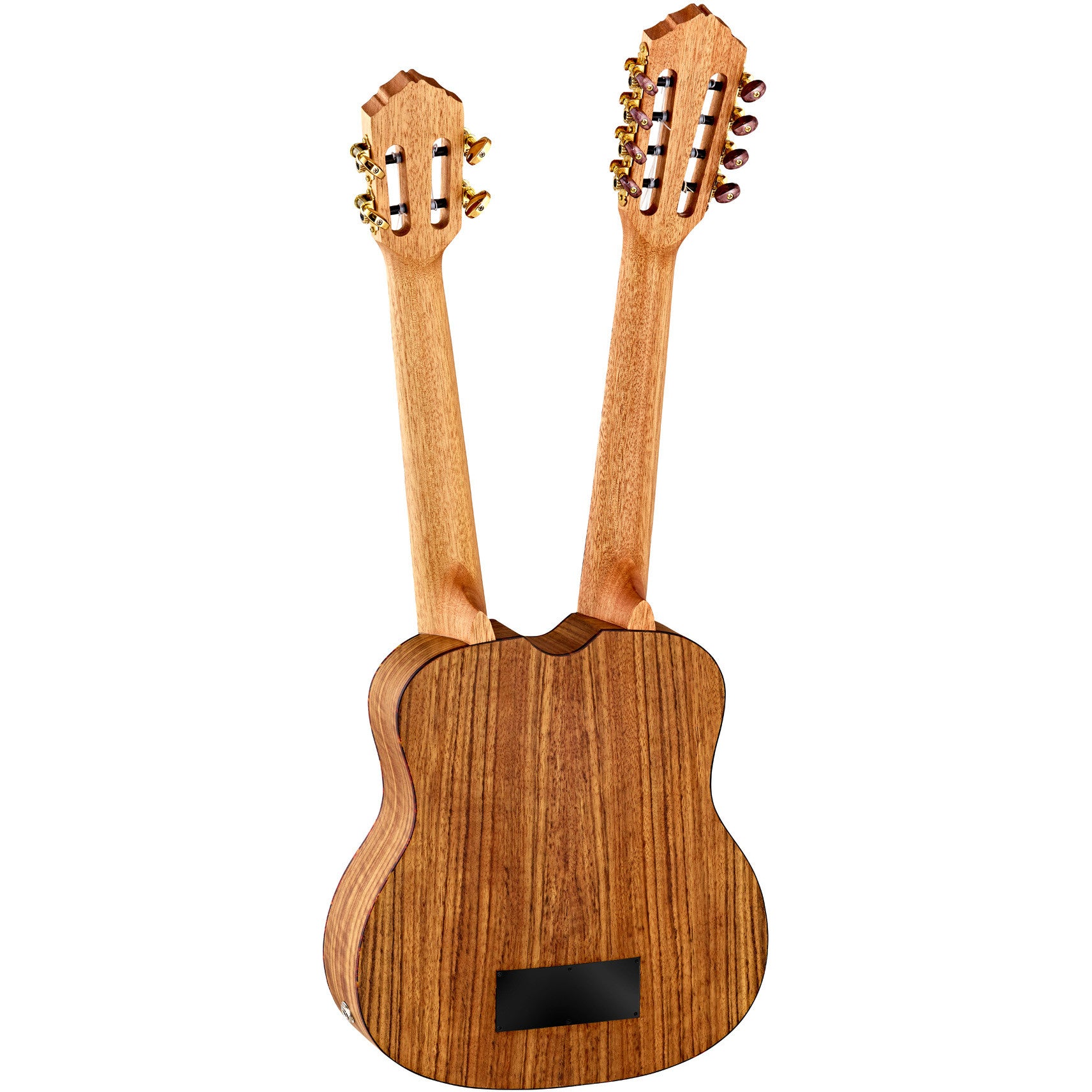 Ortega HYDRA double neck elektrisch akoestische ukelele met tas