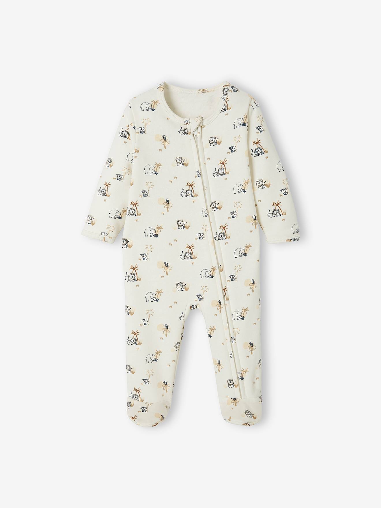 Conjunto de 2 pijamas de bebê de pelúcia azul-escuro em dois tons/multicoloridos
