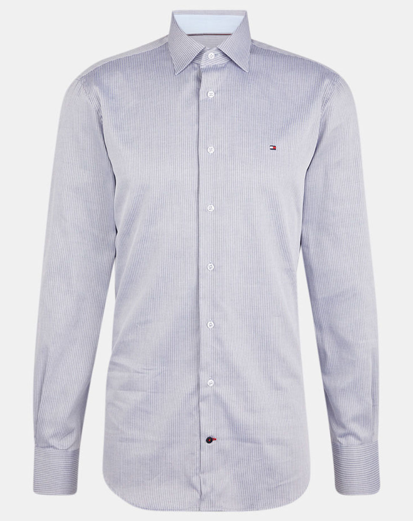 Tommy Hilfiger Chemise Regular 100% Coton Bio Herringbone imprimé chevron bleue