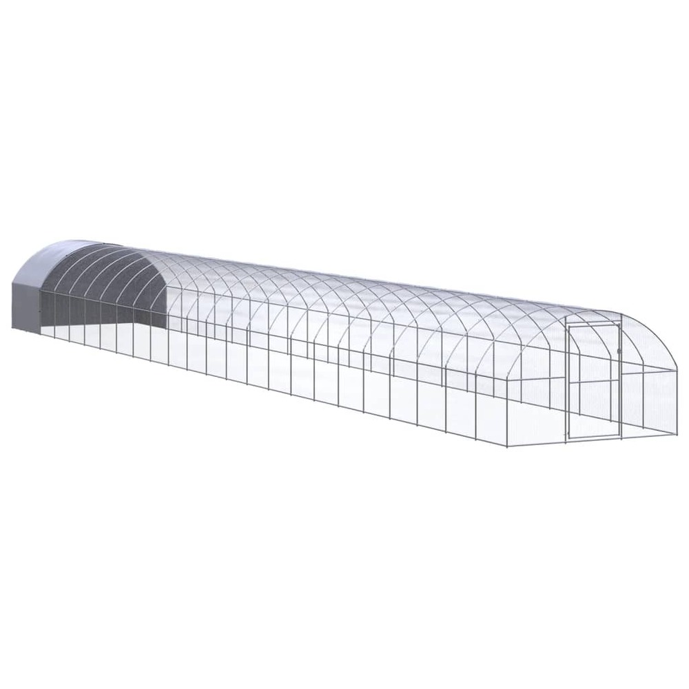 Poulailler d'extérieur 3x24x2 m acier galvanisé