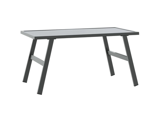 VIDAXL - Table basse de jardin noir 90x45x35 cm acier enduit de poudr...