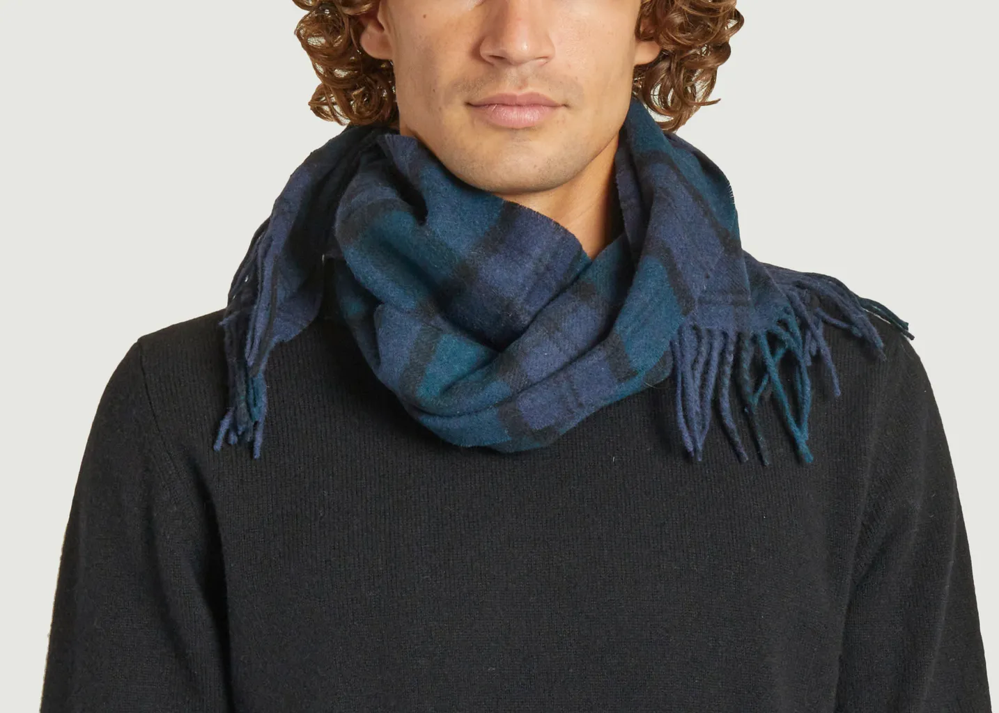 Echarpe en laine tartan Barbour