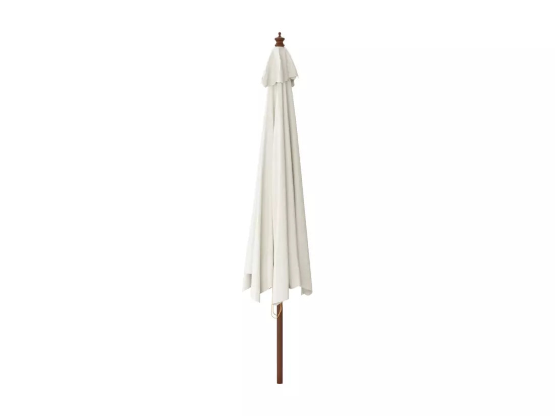 Parasol de jardin avec mât en bois sable 400x273 cm