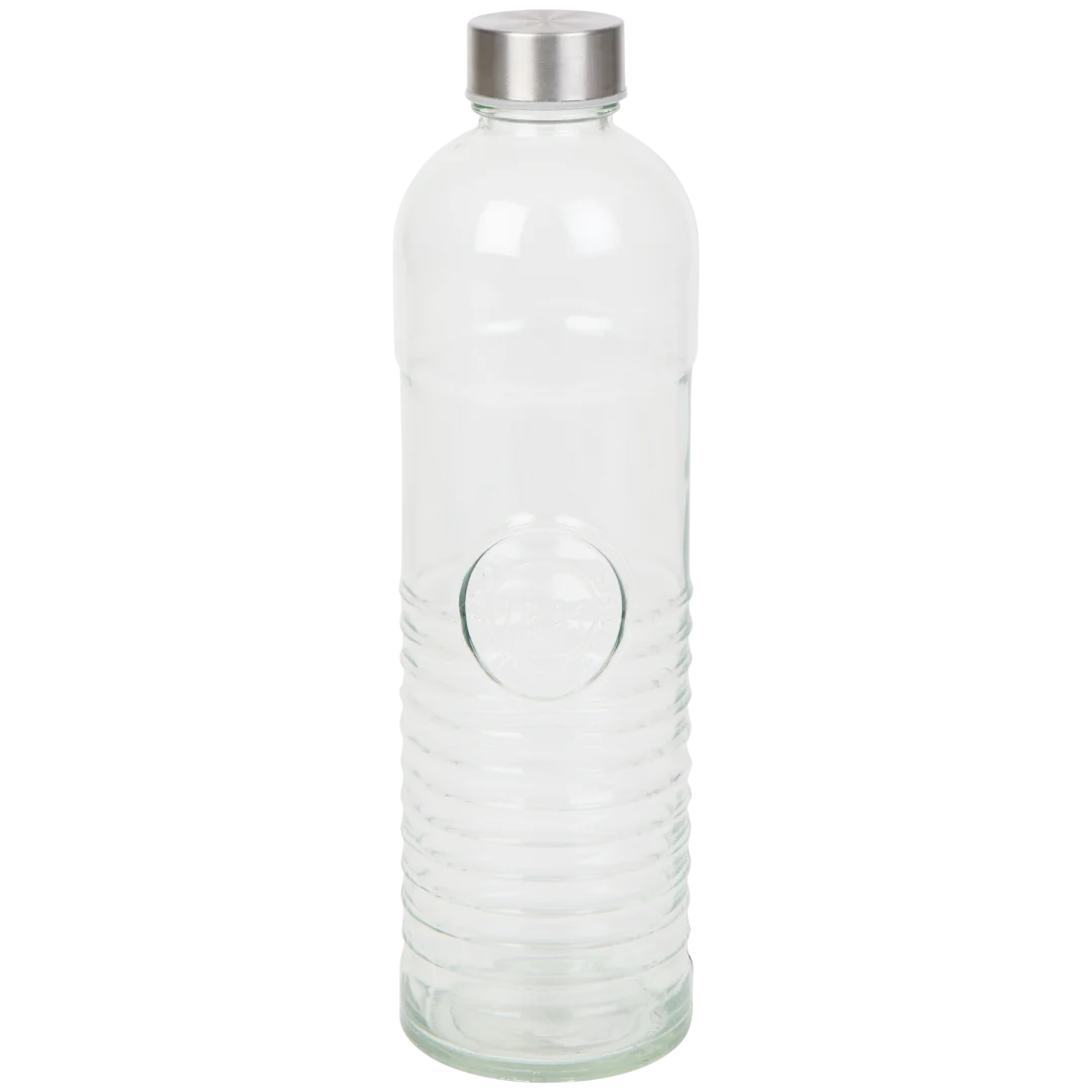 Glazen waterfles 1 liter