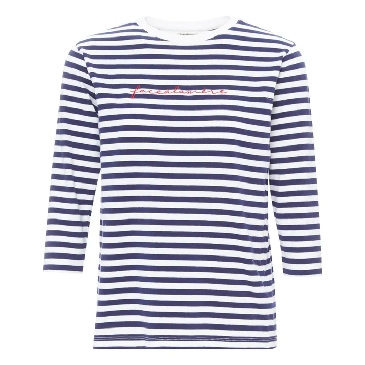 Tajinebanane T-Shirt d'allaitement Face à la mère | Bleu marine