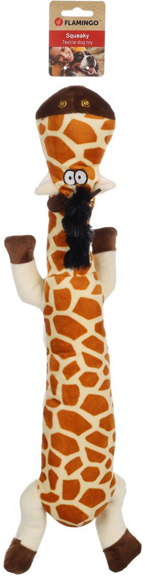 Flamingo f-522508 - Jouet Peluche Girafe avec Sifflet pour Chiens