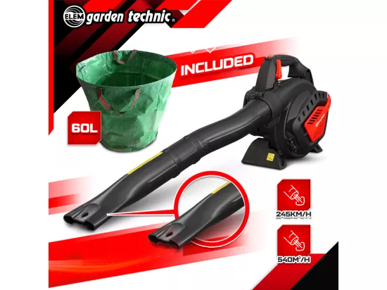 Aspirateur souffleur broyeur thermique 25.4CC - Elem Garden