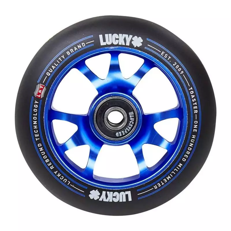 Roue Trottinette Freestyle Lucky Toaster 100mm Noir/Bleu 100mm
