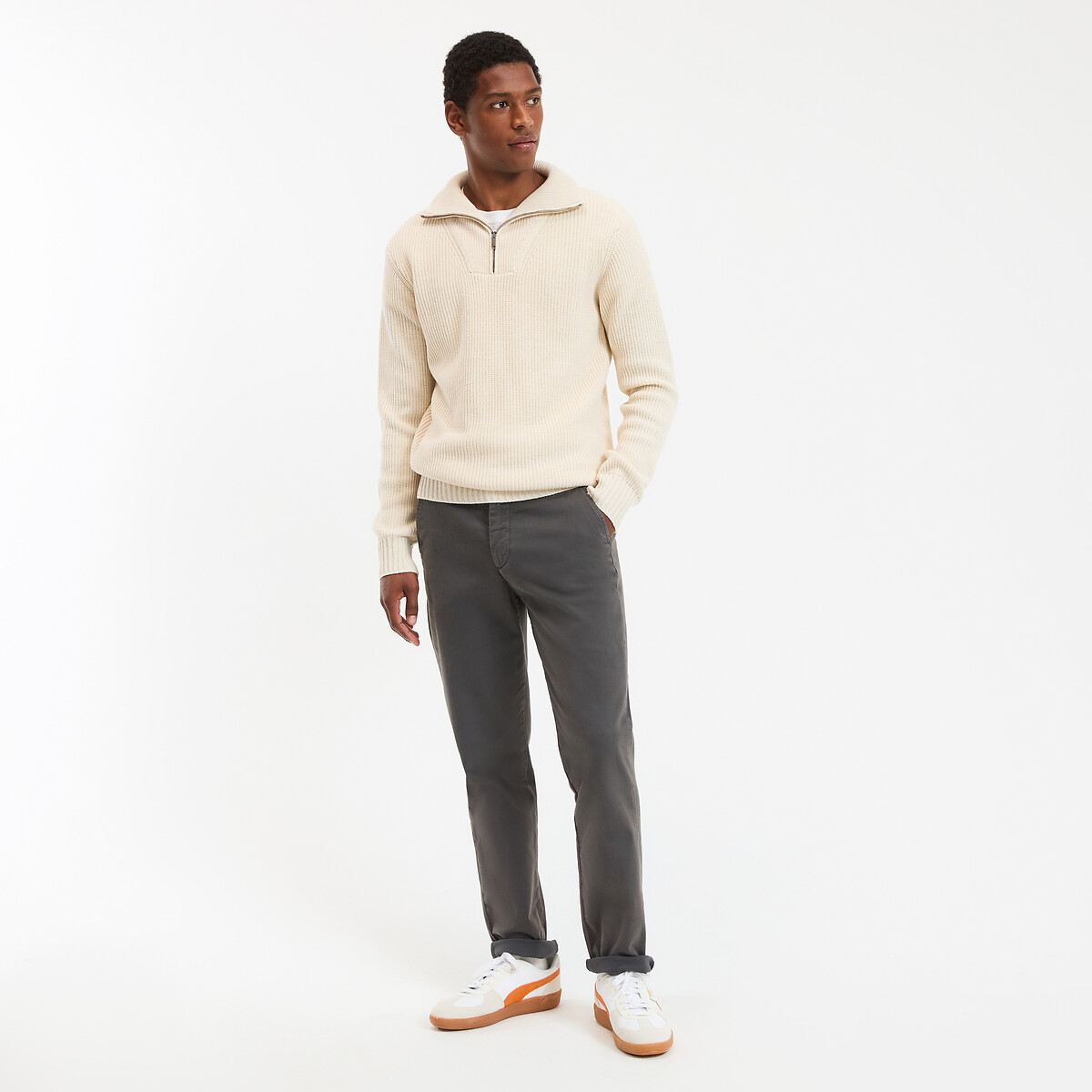 COLEÇÕES LA REDOUTE<br>Cuecas chino regulares, Assinatura FRANÇOIS