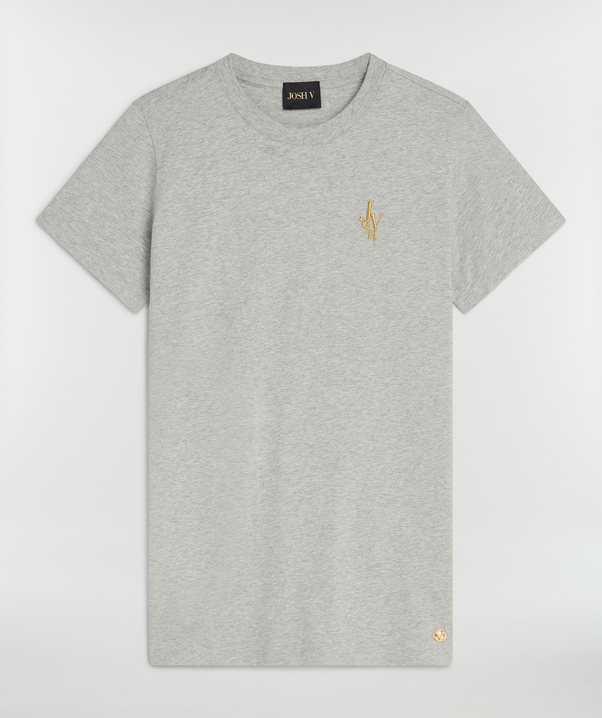 JV-ZOE EMBROIDERY slim fit T-shirt - grey melange