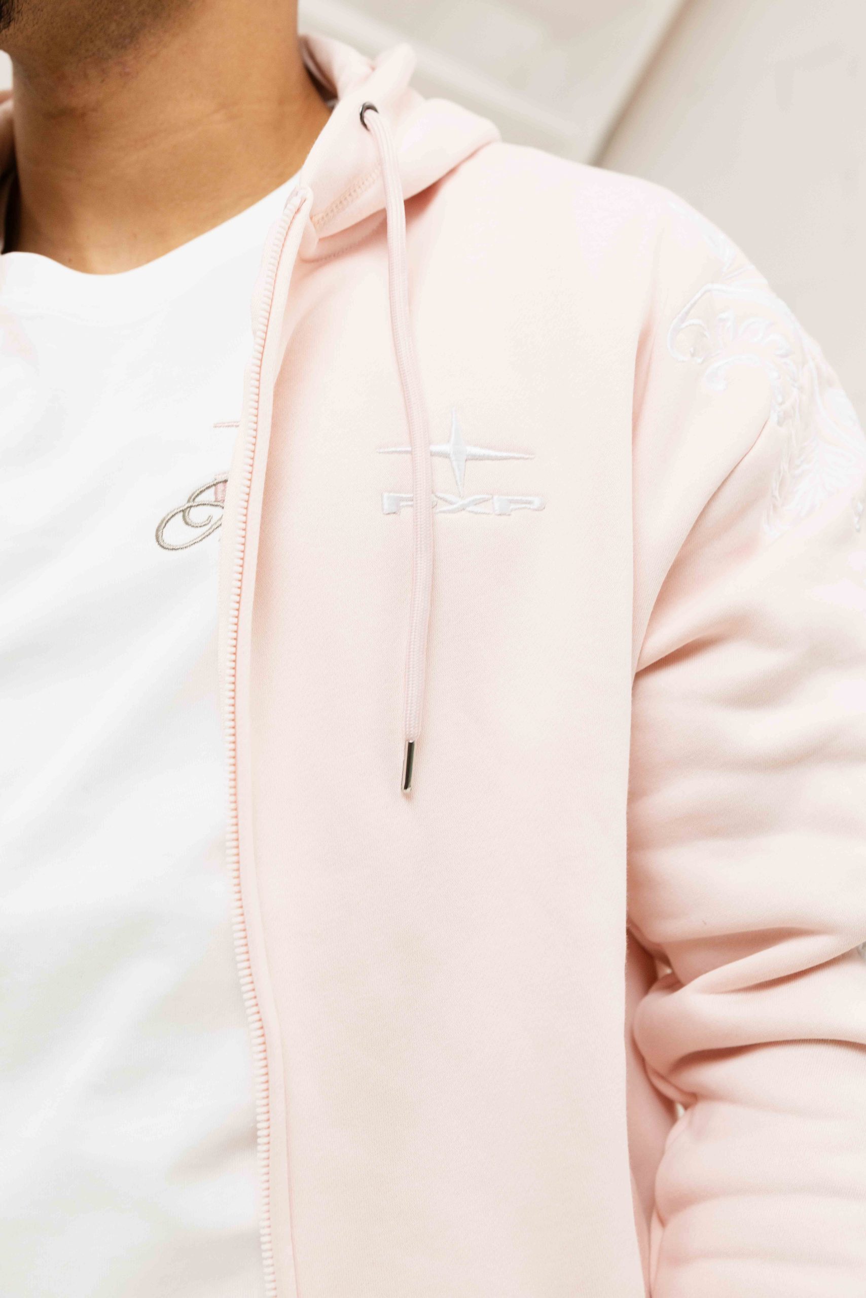 Project X Paris Botanique Full Zip Hoodie Heren Lichtroze
