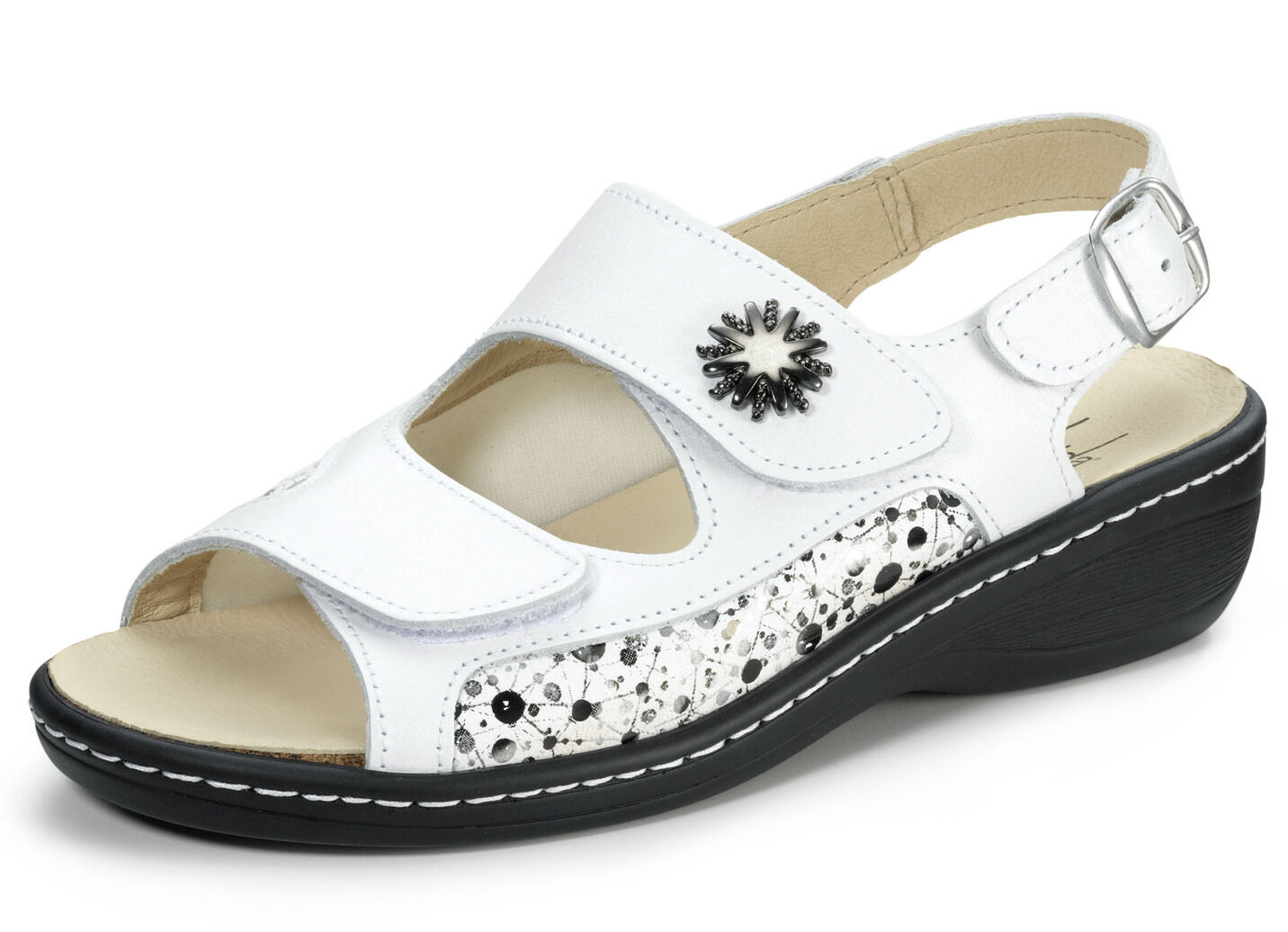 ELENA EDEN, bequeme Damen-Sandalen, Weite H, mit herausnehmbarem Fussbett