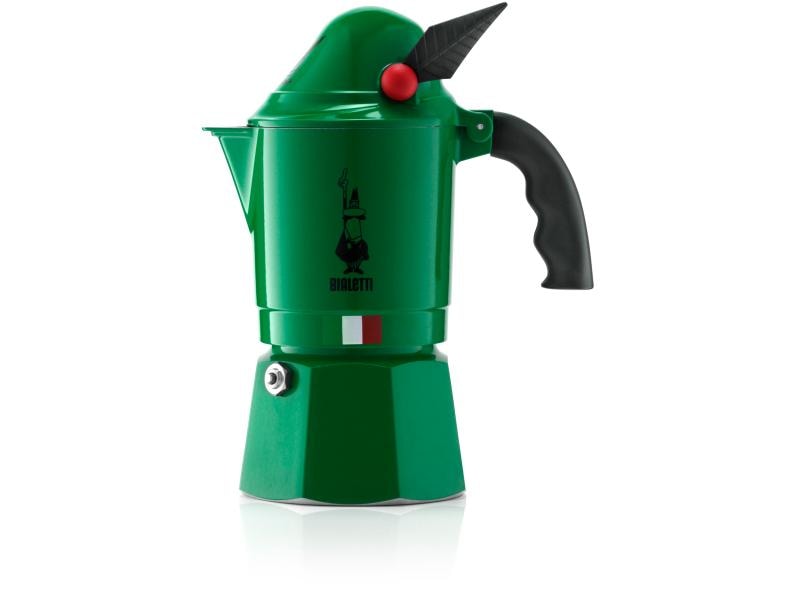 Bialetti Espressokocher Break Alpina 3 Tassen, Grün Italienische Espressokanne – ein Design-Klassiker