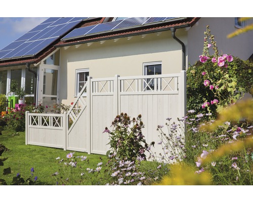 Voortuinhek Konsta Provence 180 x 90 cm crèmewit