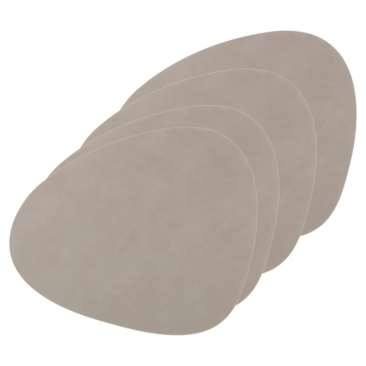 Lind DNA - Tischset Curve L, Nupo hellgrau (4er-Set)