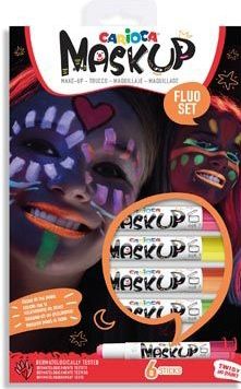 CARIOCA - Set van 6 Fluorescerende Kleuren - Waterbasis - Dermatologisch Getest
