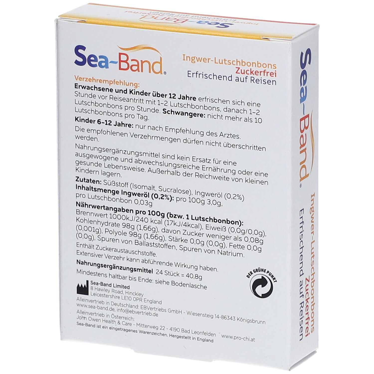 SEA BAND® Ingwer-Lutschbonbons