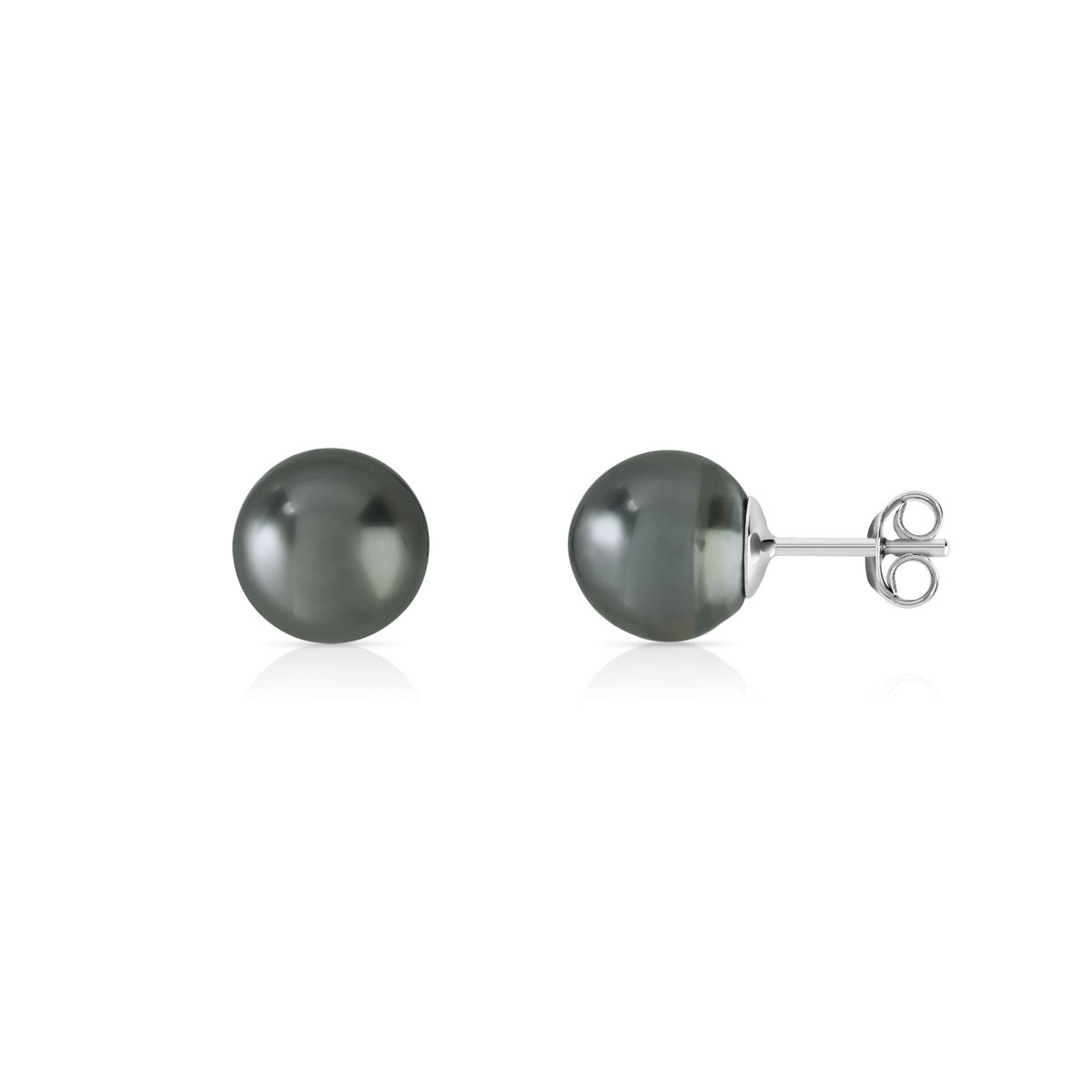 Boucles d'oreilles argent 925 perles de culture de Tahiti