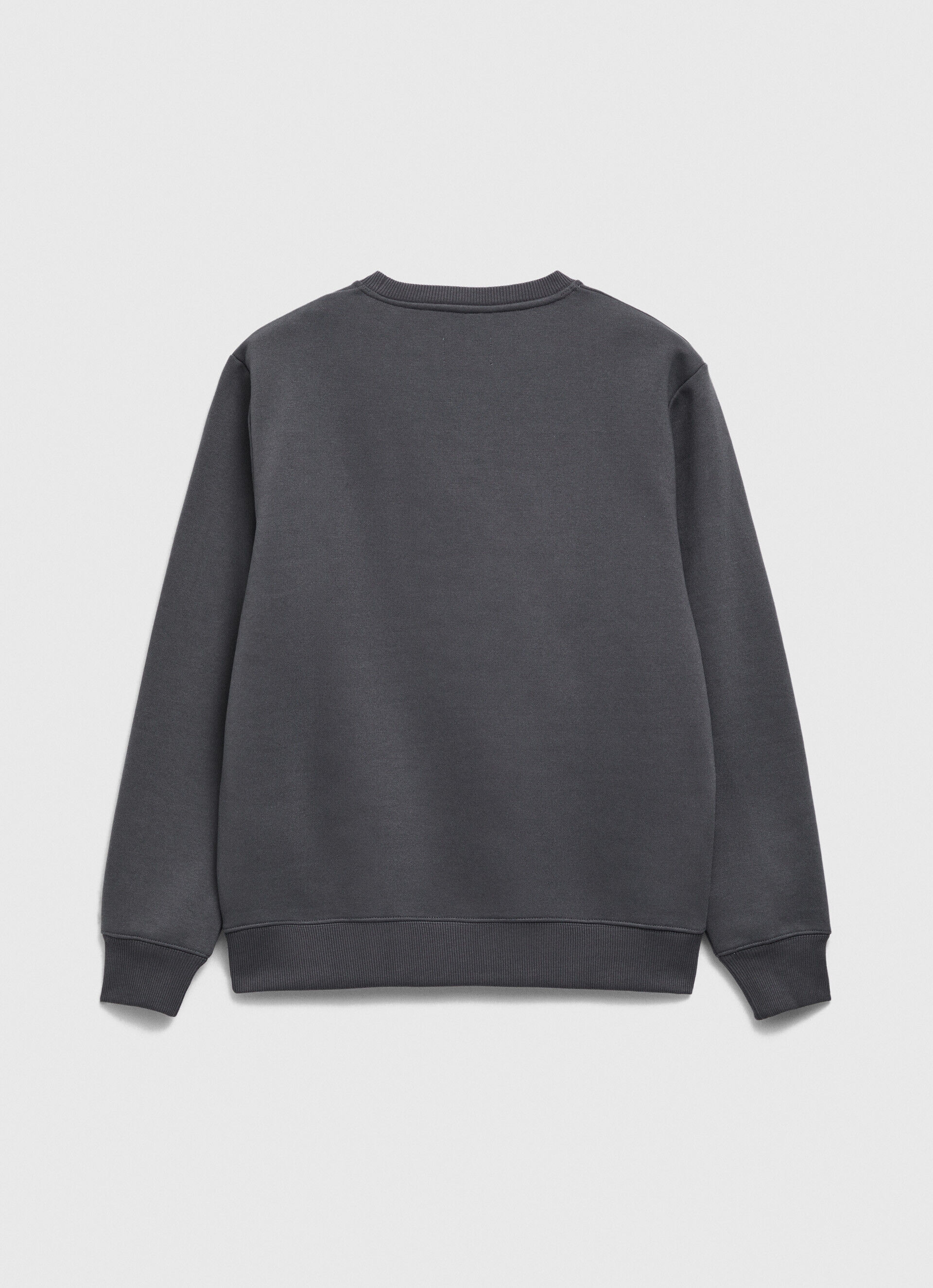 Moletom de algodão com logo bordado - preto lavado