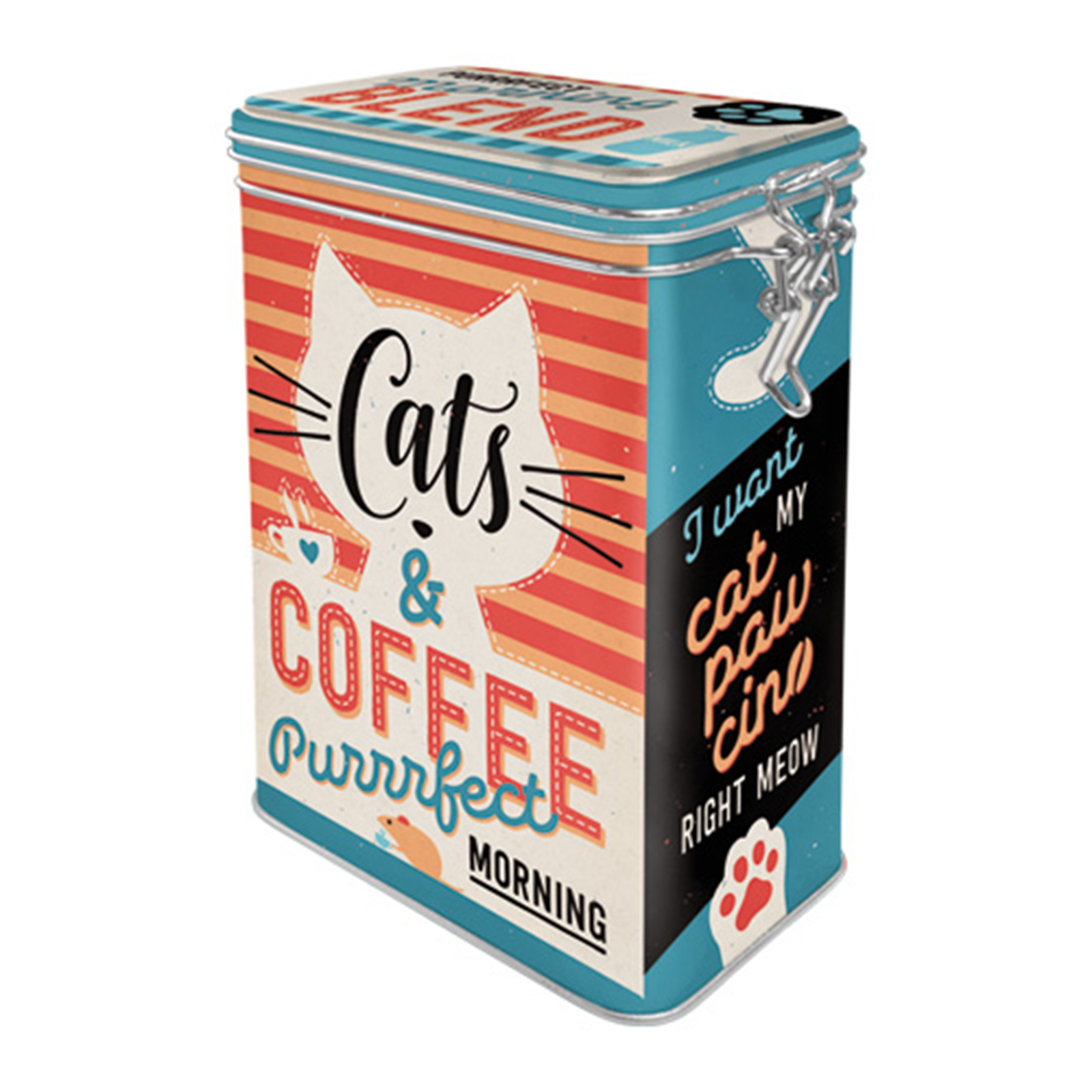 Vorratsdose - Cat´s and Coffee - mit Bügelverschluss
