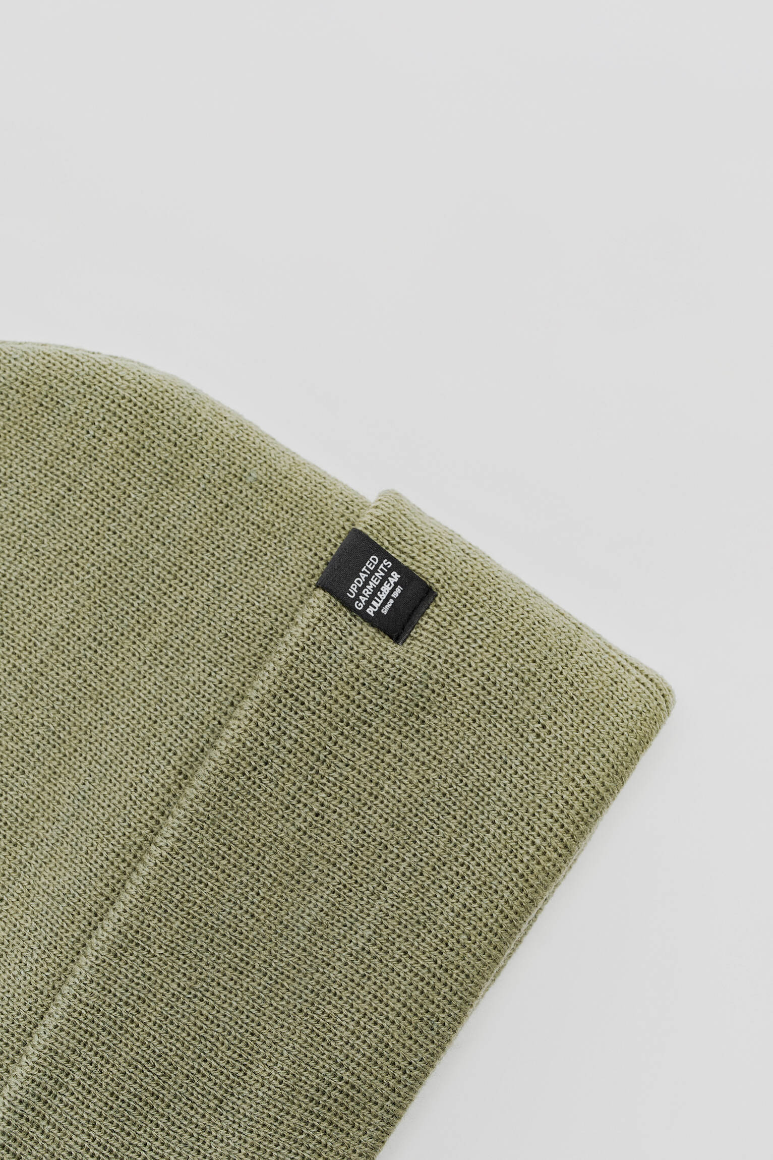 Gorro de tricô básico - verde água